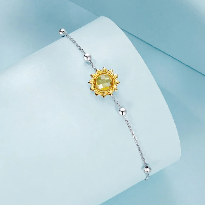 (Bild für) PANDORA Stil Sonnenblumen-Armband - SCB282 - Ansicht 2