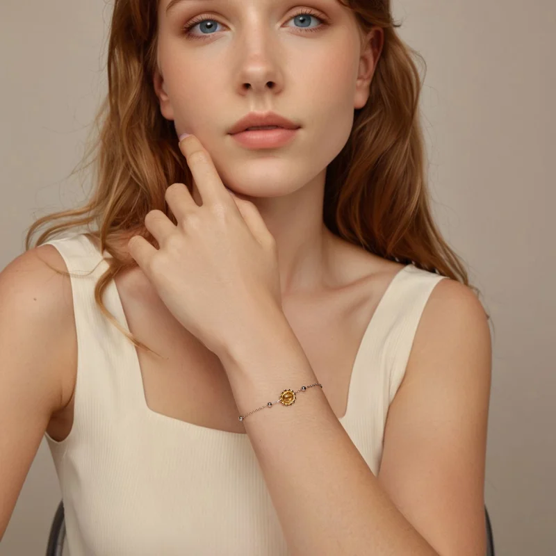 (Bild für) PANDORA Stil Sonnenblumen-Armband - SCB282 - Ansicht 7