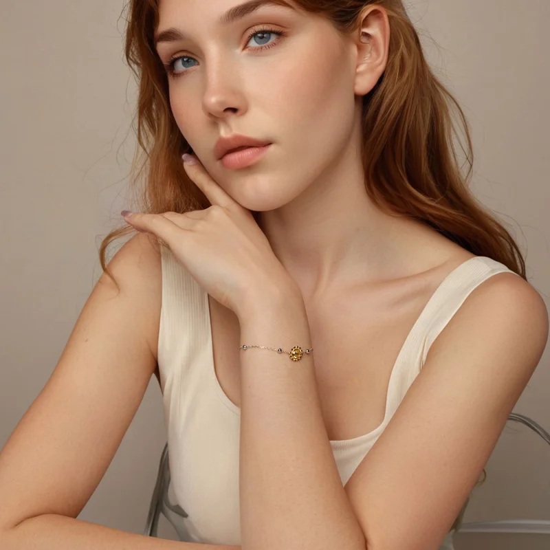 (Bild für) PANDORA Stil Sonnenblumen-Armband - SCB282 - Ansicht 8