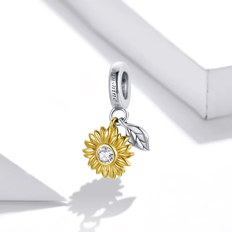 (Bild für) PANDORA Stil Strahlende Sonnenblume Anhänger - BSC462 - Ansicht 2
