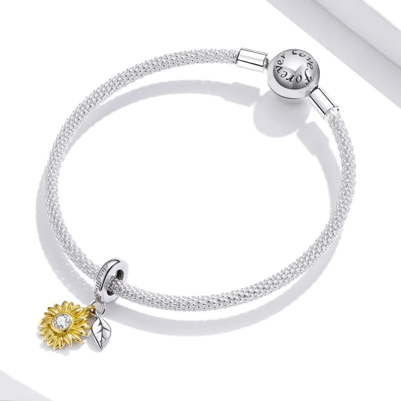 (Bild für) PANDORA Stil Strahlende Sonnenblume Anhänger - BSC462 - Ansicht 5