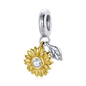 (Bild für) PANDORA Stil Strahlende Sonnenblume Anhänger - BSC462