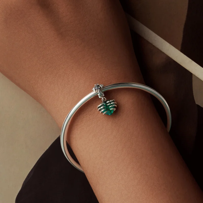 (Bild für) PANDORA Stil Totenkopf-Herz-Anhänger - BSC1061 - Ansicht 6