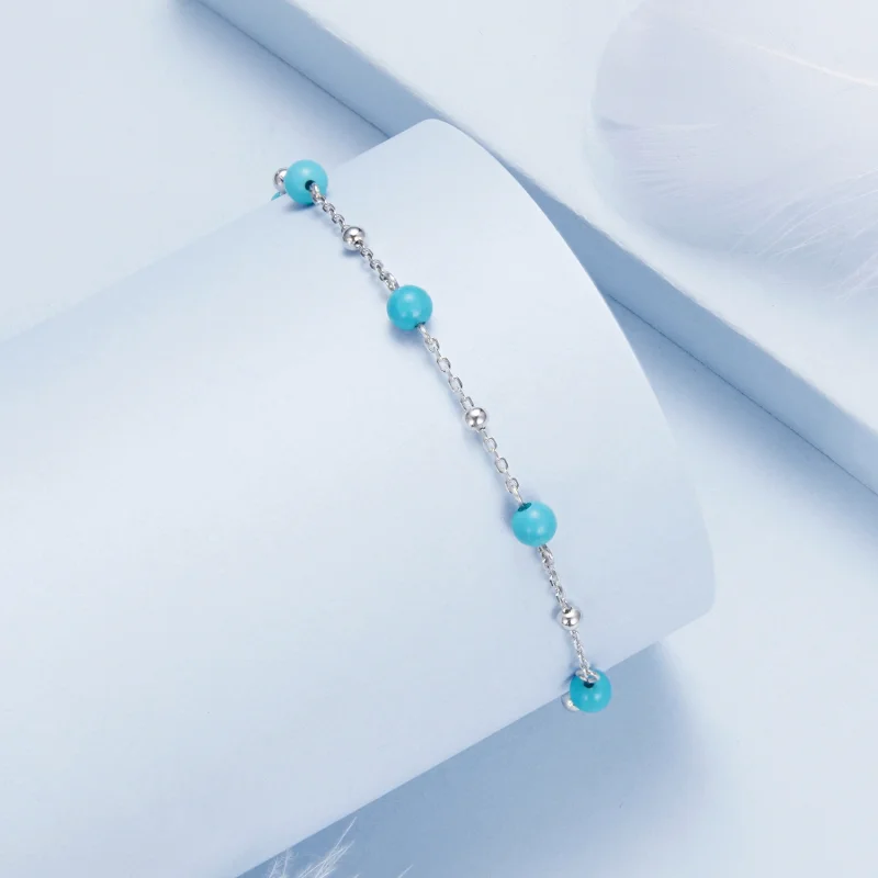 (Bild für) PANDORA Stil Türkis Armband - BSB197 - Ansicht 2