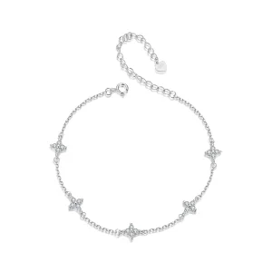 (Bild für) PANDORA Stil Vierblättriges Kleeblatt Fußkette - BST008