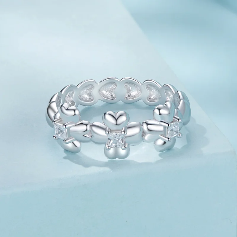 (Bild für) PANDORA Stil Vierblättriges Kleeblatt Ring - SCR1045 - Ansicht 3