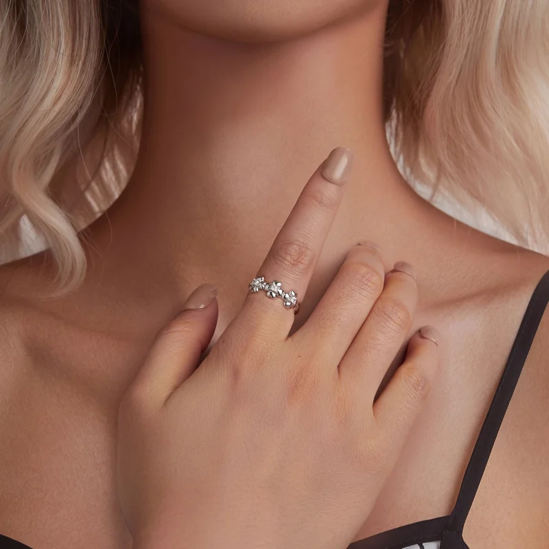 (Bild für) PANDORA Stil Vierblättriges Kleeblatt Ring - SCR1045 - Ansicht 6
