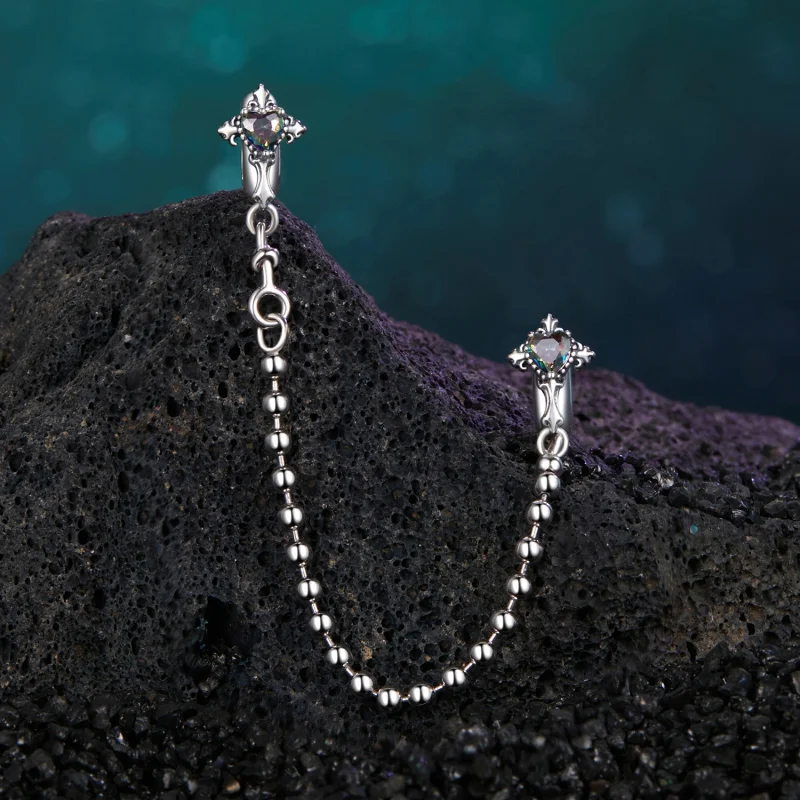 (Bild für) PANDORA Stil Vintage Cross Silikon-Sicherheitskette - BSC1060 - Ansicht 2