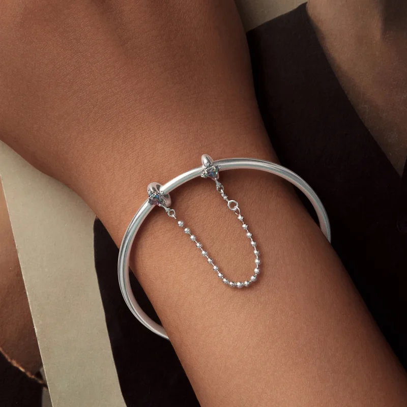 (Bild für) PANDORA Stil Vintage Cross Silikon-Sicherheitskette - BSC1060 - Ansicht 5