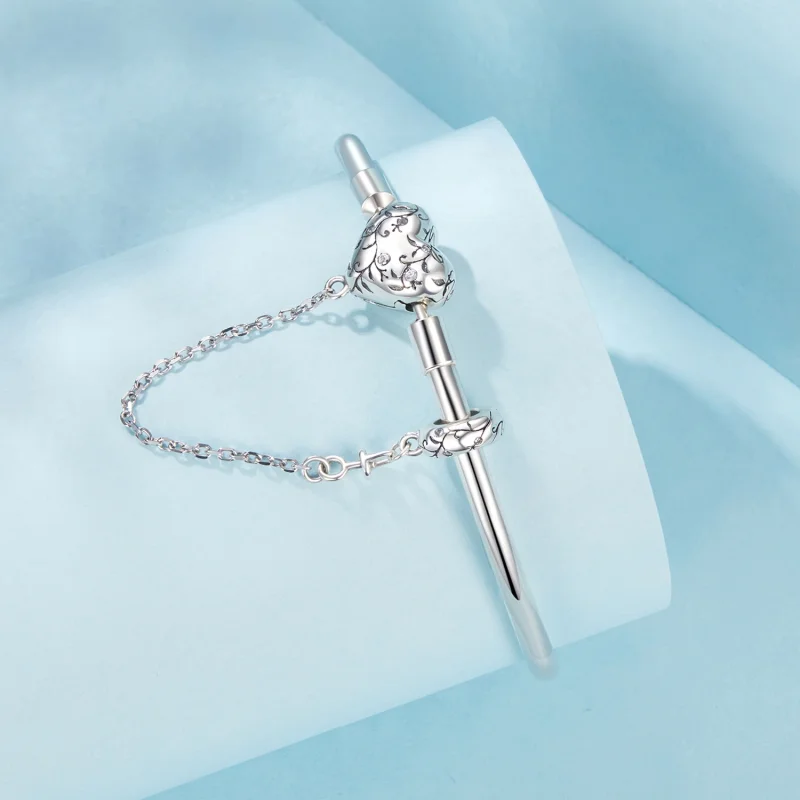 (Bild für) PANDORA Stil Vintage Herz Armbandreif - SCB287 - Ansicht 2