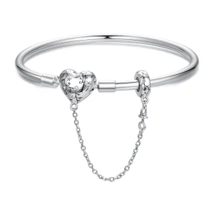 (Bild für) PANDORA Stil Vintage Herz Armbandreif - SCB287
