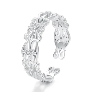 (Bild für) PANDORA Stil Vintage Palastmuster breiter offener Ring - BSR575-E