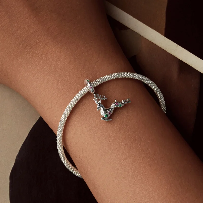 (Bild für) PANDORA Stil Weihnachts-Elch-Anhänger - BSC1066 - Ansicht 5