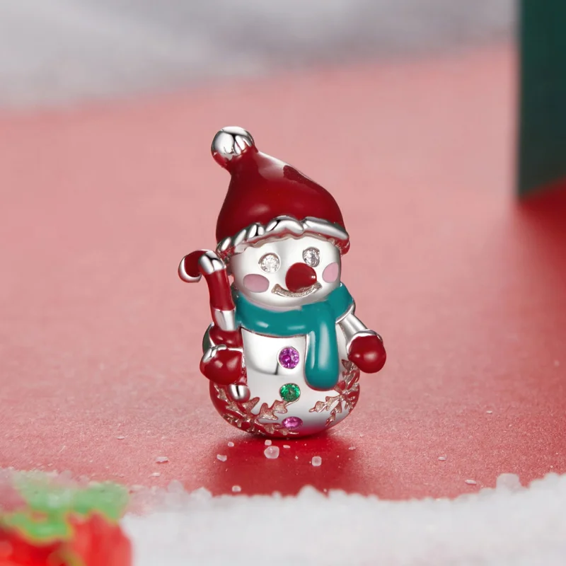 (Bild für) PANDORA Stil Weihnachts-Schneemann Perlen - BSC1070 - Ansicht 2