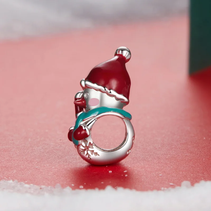 (Bild für) PANDORA Stil Weihnachts-Schneemann Perlen - BSC1070 - Ansicht 3