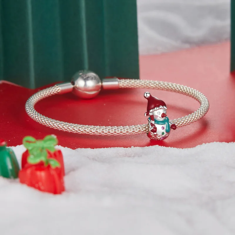 (Bild für) PANDORA Stil Weihnachts-Schneemann Perlen - BSC1070 - Ansicht 5