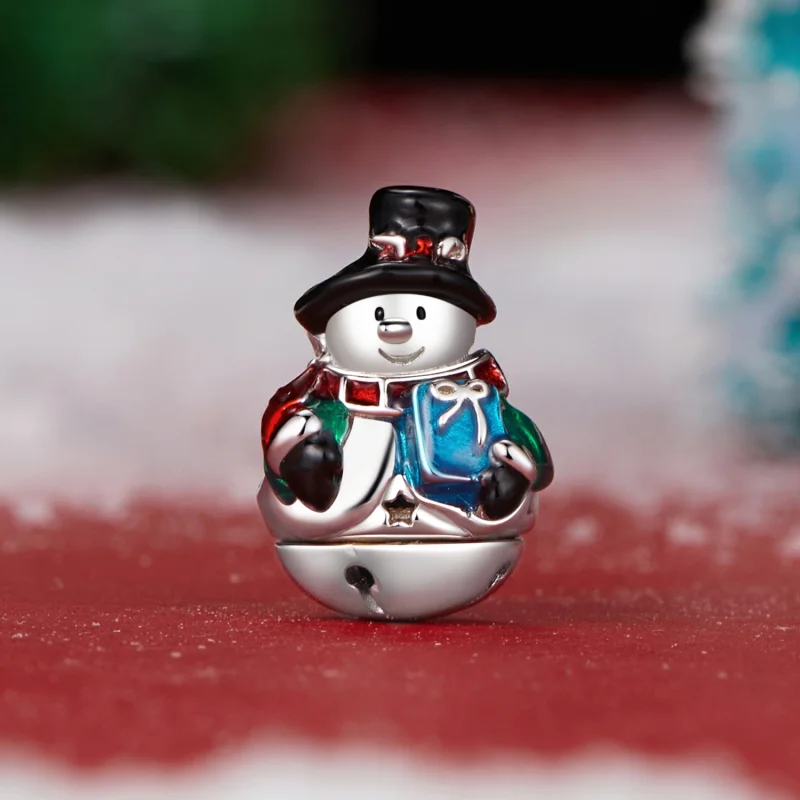 (Bild für) PANDORA Stil Weihnachtsglocke Schneemann Perlen - SCC2913 - Ansicht 2