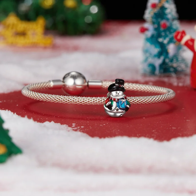 (Bild für) PANDORA Stil Weihnachtsglocke Schneemann Perlen - SCC2913 - Ansicht 5