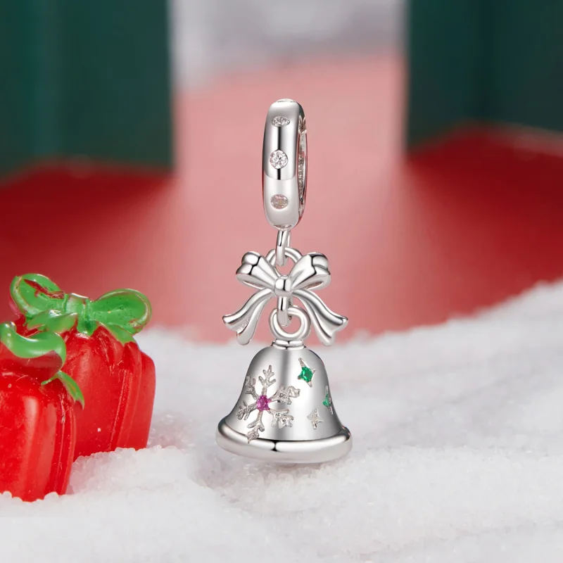 (Bild für) PANDORA Stil Weihnachtsglocken-Anhänger - BSC1067 - Ansicht 2