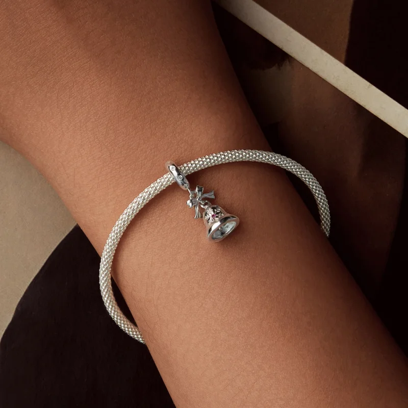 (Bild für) PANDORA Stil Weihnachtsglocken-Anhänger - BSC1067 - Ansicht 5