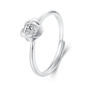 (Bild für) PANDORA Style 0,1 ct Moissanite Rose Open Ring (mit einem Zertifikat) - MSR054-E