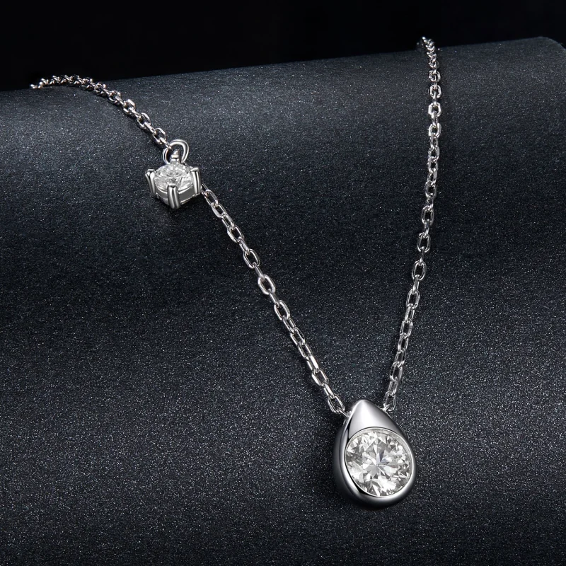 (Bild für) PANDORA Style 0,5 ct Moissanit Tropfen-Anhänger (mit einem Zertifikat) - MSN037 - Ansicht 2