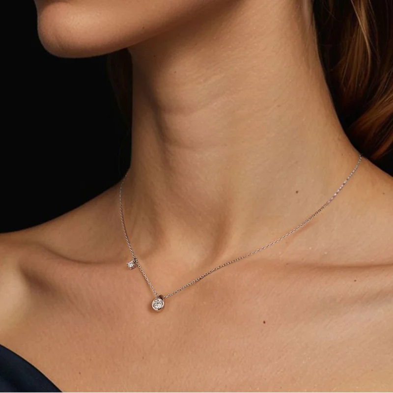 (Bild für) PANDORA Style 0,5 ct Moissanit Tropfen-Anhänger (mit einem Zertifikat) - MSN037 - Ansicht 6