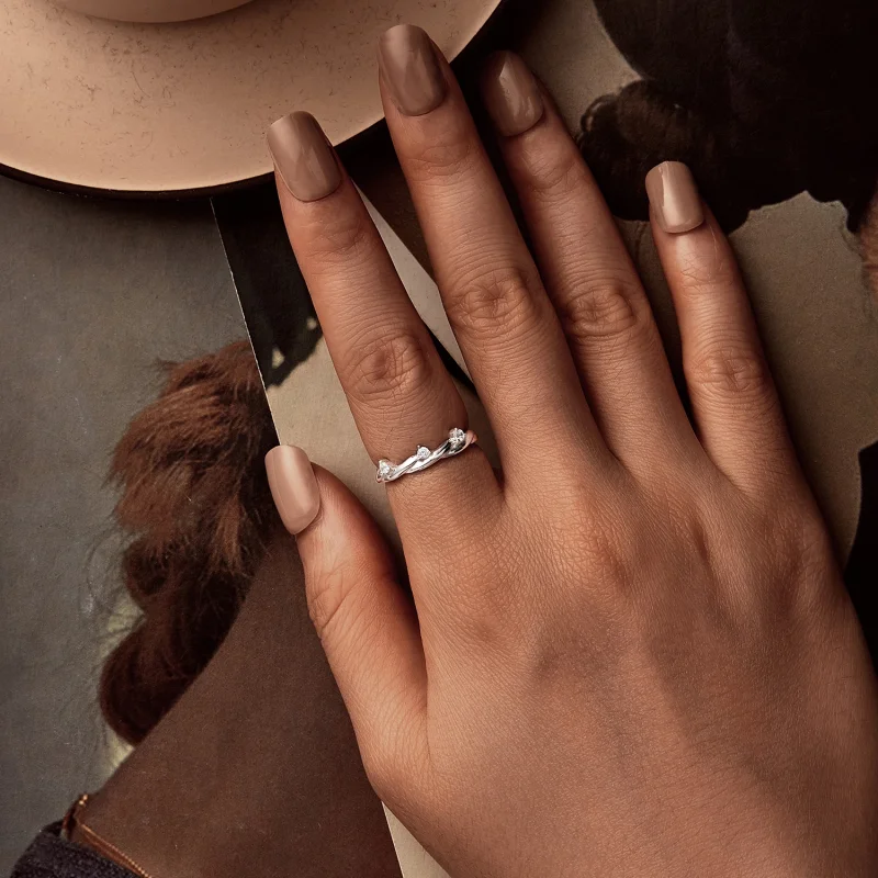 (Bild für) PANDORA Style Einfacher Knopf-Seilring - BSR586 - Ansicht 5