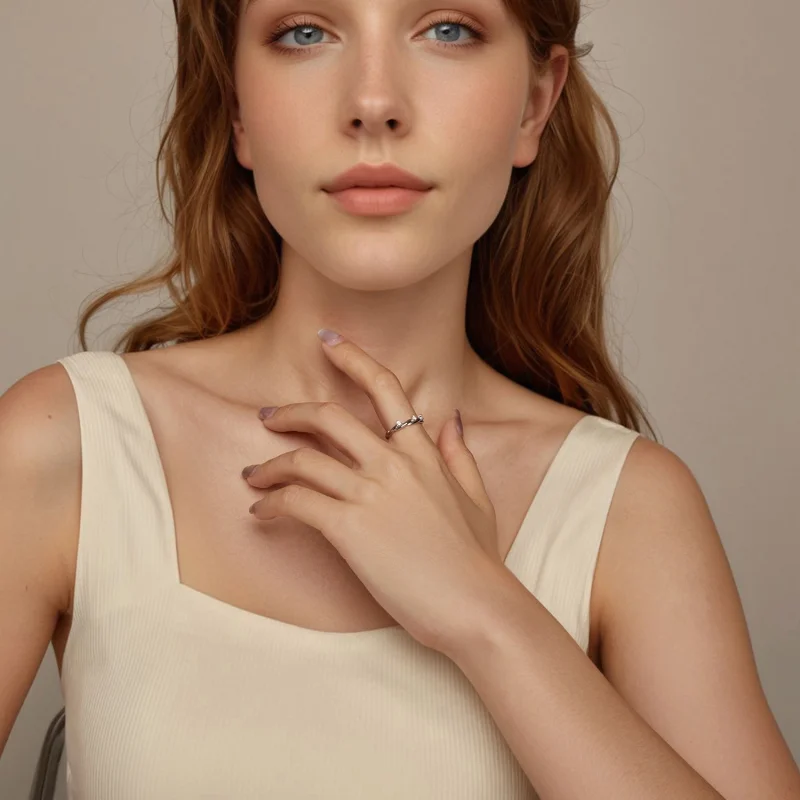 (Bild für) PANDORA Style Einfacher Knopf-Seilring - BSR586 - Ansicht 9