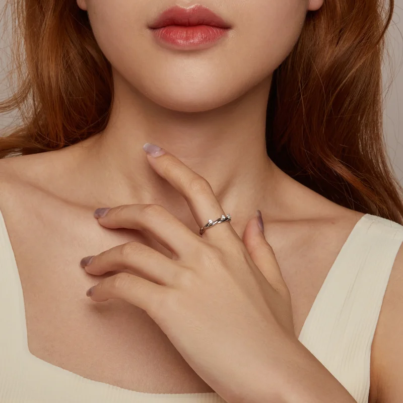 (Bild für) PANDORA Style Einfacher Knopf-Seilring - BSR586 - Ansicht 10