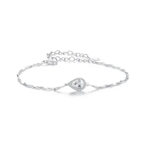 (Bild für) PANDORA Style Funkelnder Wassertropfen Armband - BSB185