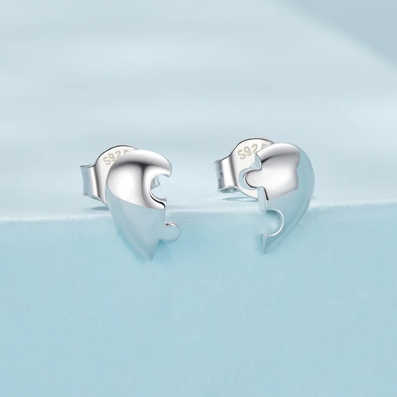 (Bild für) PANDORA Style Herz-Puzzle-Ohrringe - SCE1770 - Ansicht 2