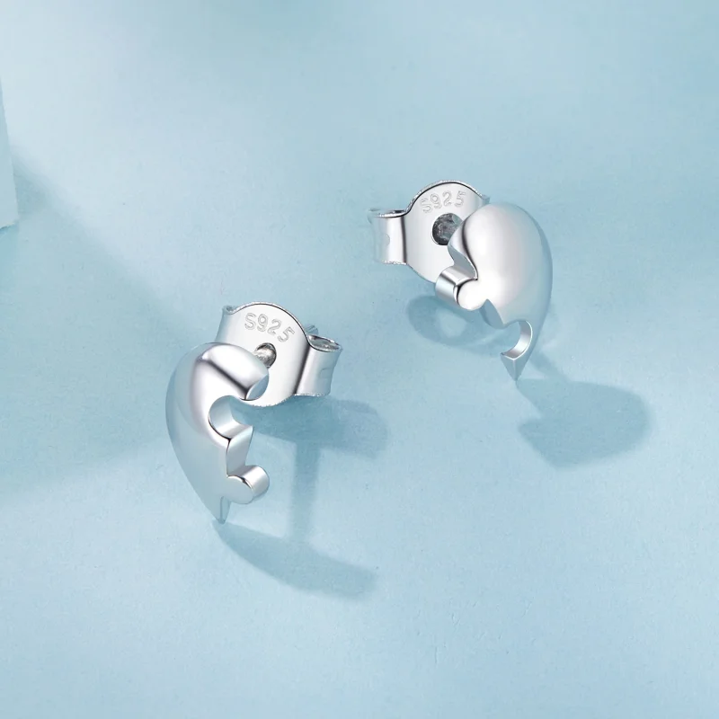 (Bild für) PANDORA Style Herz-Puzzle-Ohrringe - SCE1770 - Ansicht 3