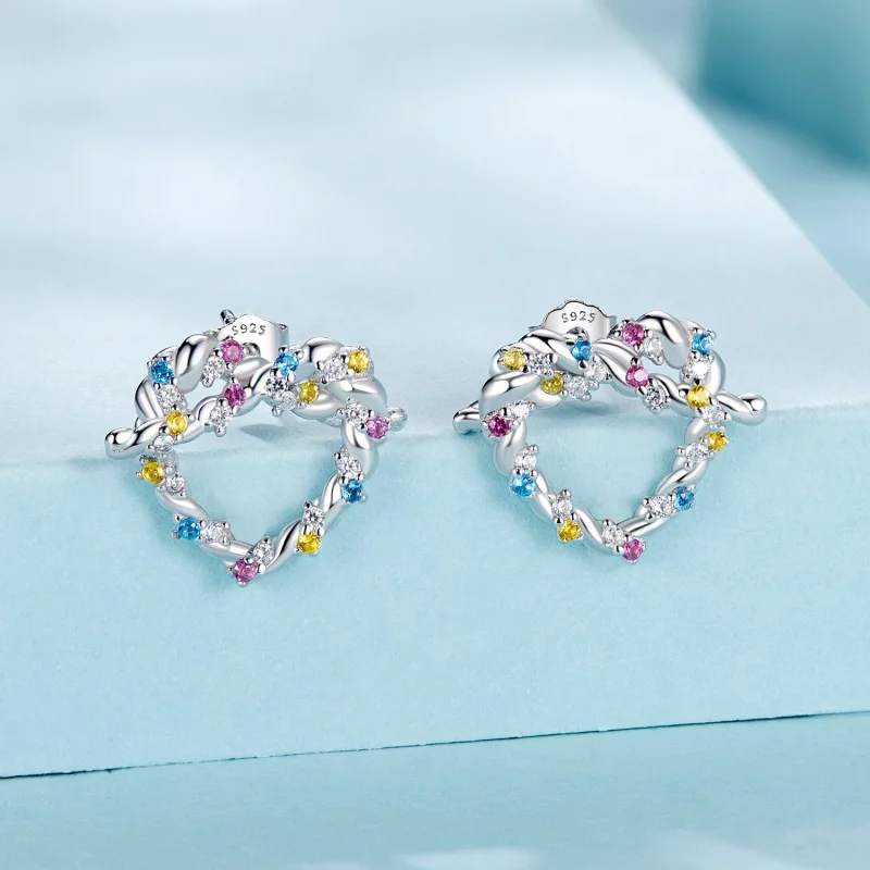 (Bild für) PANDORA Style Herz-Twist-Ohrringe - SCE1776 - Ansicht 2