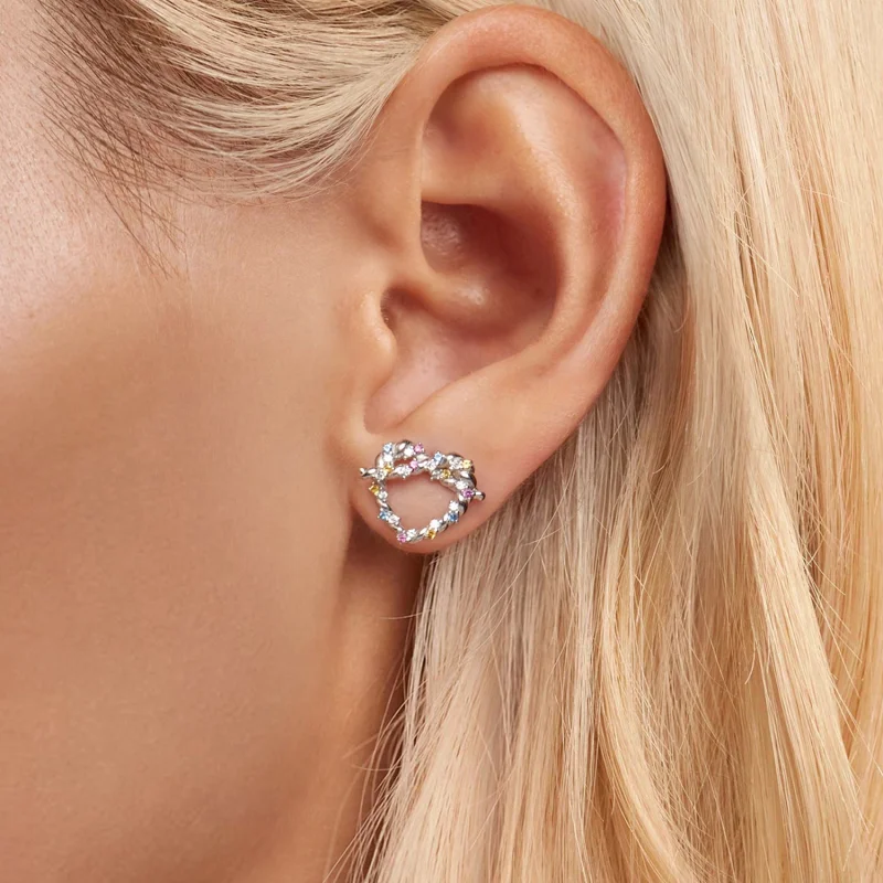 (Bild für) PANDORA Style Herz-Twist-Ohrringe - SCE1776 - Ansicht 5