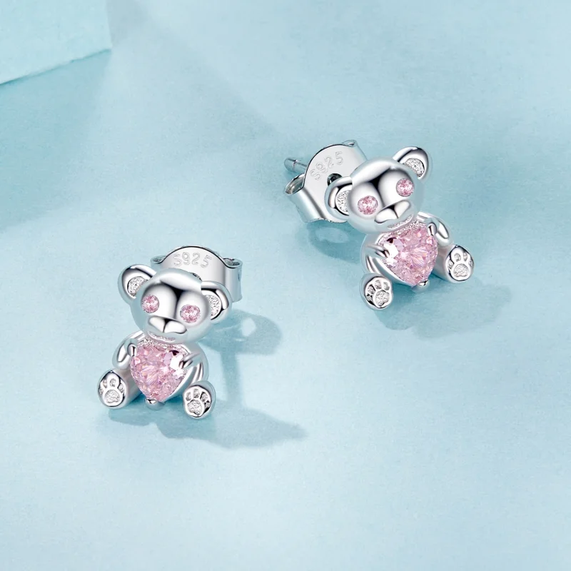 (Bild für) PANDORA Style Love Bear Ohrringe - SCE1774 - Ansicht 3