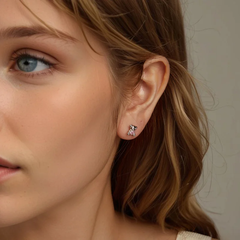 (Bild für) PANDORA Style Love Bear Ohrringe - SCE1774 - Ansicht 7