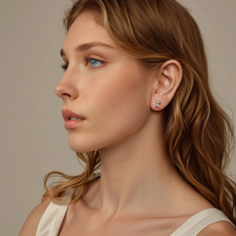 (Bild für) PANDORA Style Love Bear Ohrringe - SCE1774 - Ansicht 8
