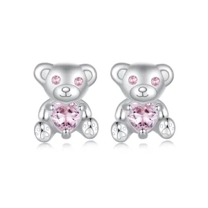 (Bild für) PANDORA Style Love Bear Ohrringe - SCE1774