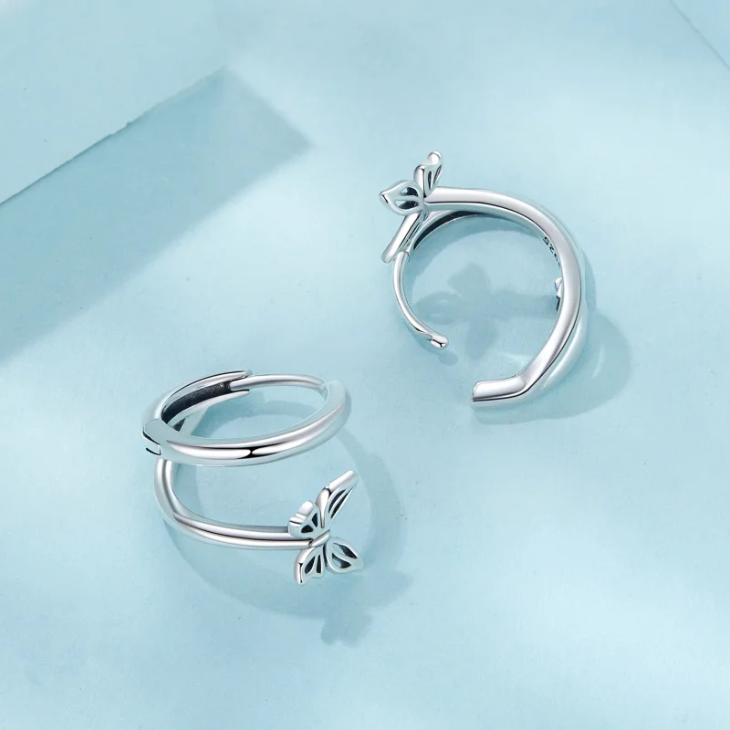 (Bild für) PANDORA Style Schmetterlings-Ohrringe - SCE1766 - Ansicht 4