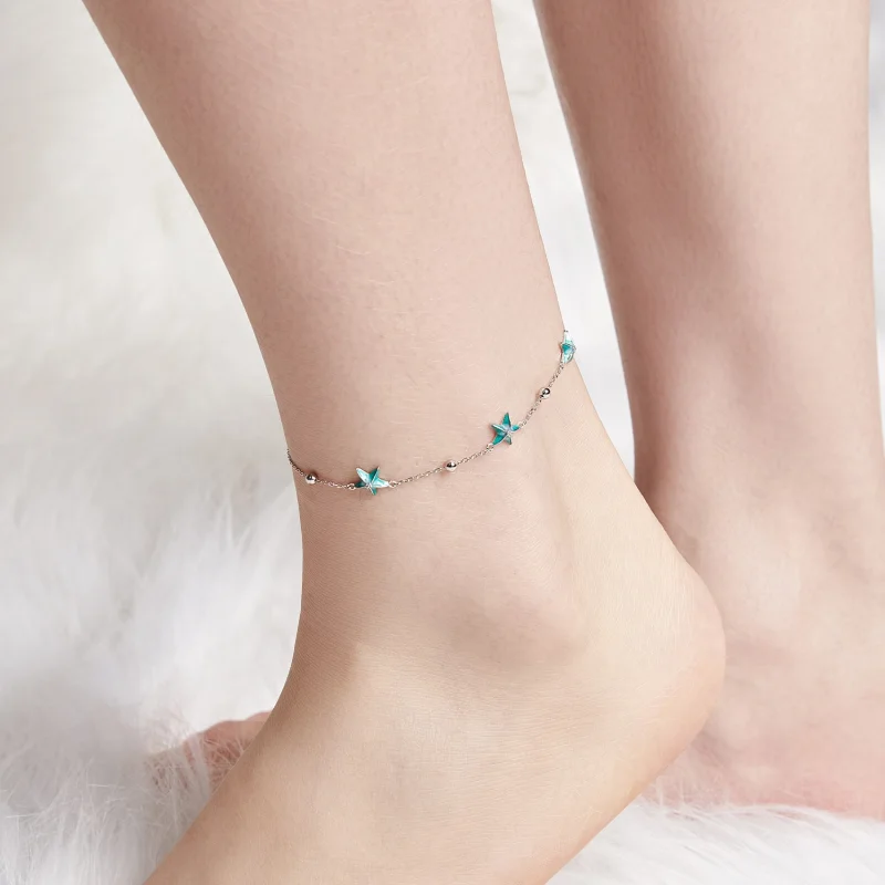 (Bild für) PANDORA Style Seestern Türkis Fußkette - SCT026 - Ansicht 5