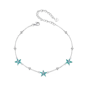 (Bild für) PANDORA Style Seestern Türkis Fußkette - SCT026