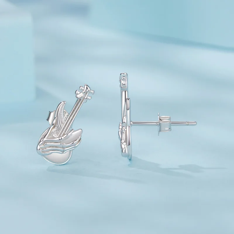 (Bild für) PANDORA Style Skelett-Hand-Bass-Ohrringe - SCE1806 - Ansicht 4
