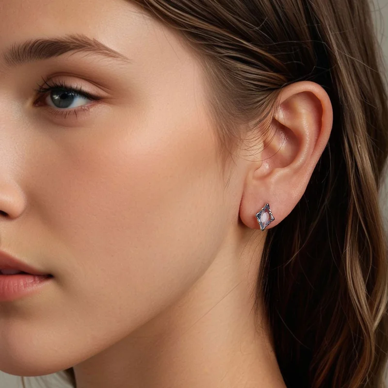 (Bild für) PANDORA Style Stern Ohrringe - BSE1050 - Ansicht 7