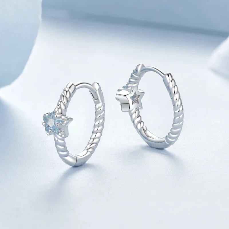 (Bild für) PANDORA Style Stern Ohrringe - BSE1090 - Ansicht 4