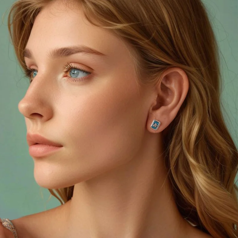 (Bild für) PANDORA Style Stern Retro Ohrringe - SCE1796 - Ansicht 7