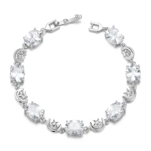 (Bild für) PANDORA Style Stern- und Mondarmband - YIB068-A