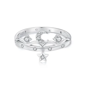 (Bild für) PANDORA Style Stern- und Mondring - SCR1046