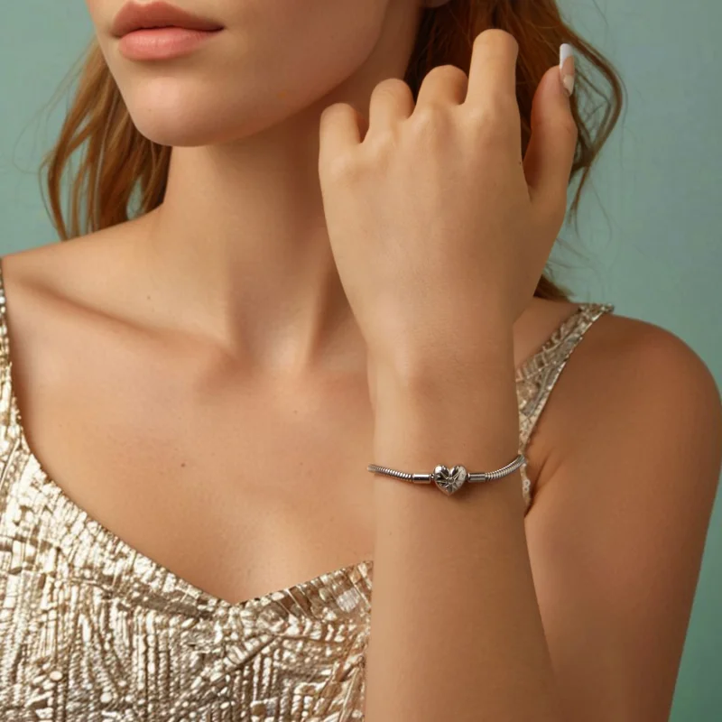 (Bild für) PANDORA Style Sternen-Herz Basic-Armband - BSB196 - Ansicht 9