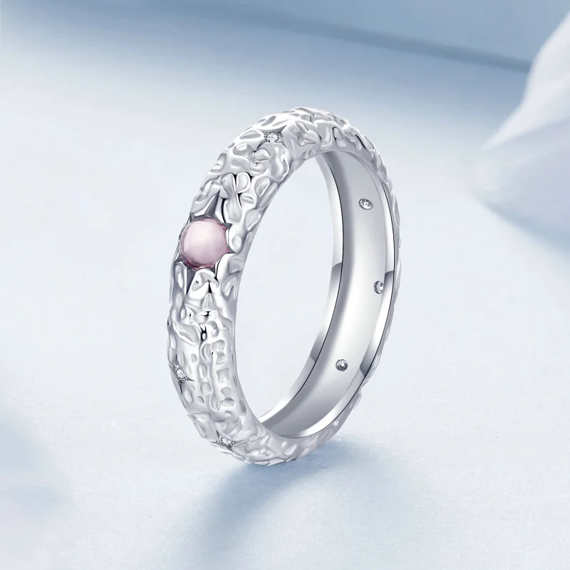 (Bild für) PANDORA Texturierter Breiter Ring - BSR604 - Ansicht 2